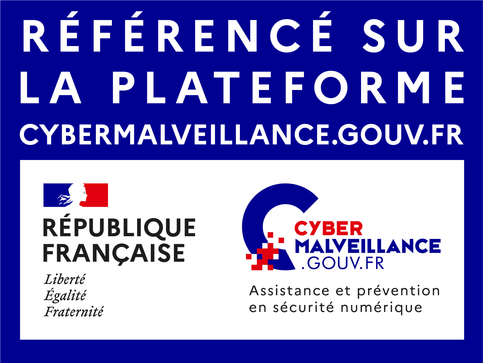 Logotype : Référencé sur la plateforme Cybermalveillance.gouv.fr